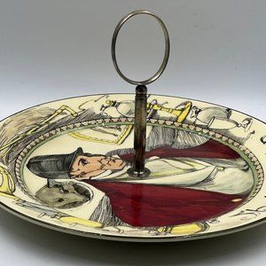 Rare! Royal Doulton "The Hunting Man" collectors plate D.6282 With silver plate